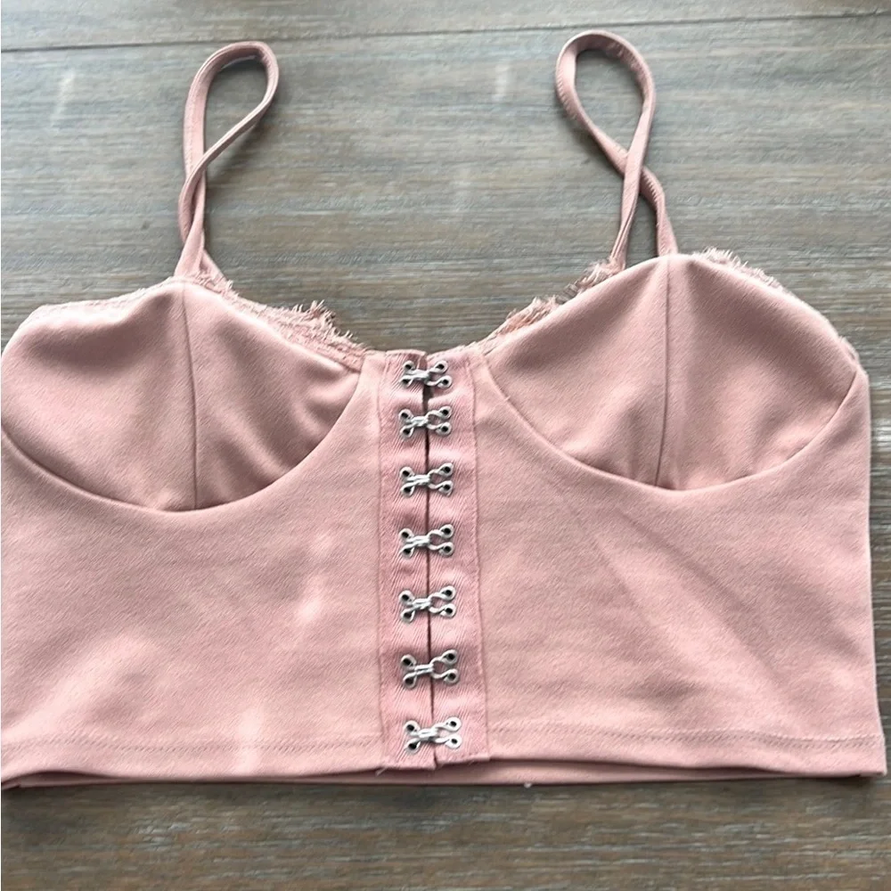 ⭐️Hesperus,Cami-Bralette,Hook & Eye Embellished,Pull-On,Soft Mauve, Size S